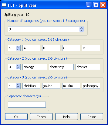splitting a year